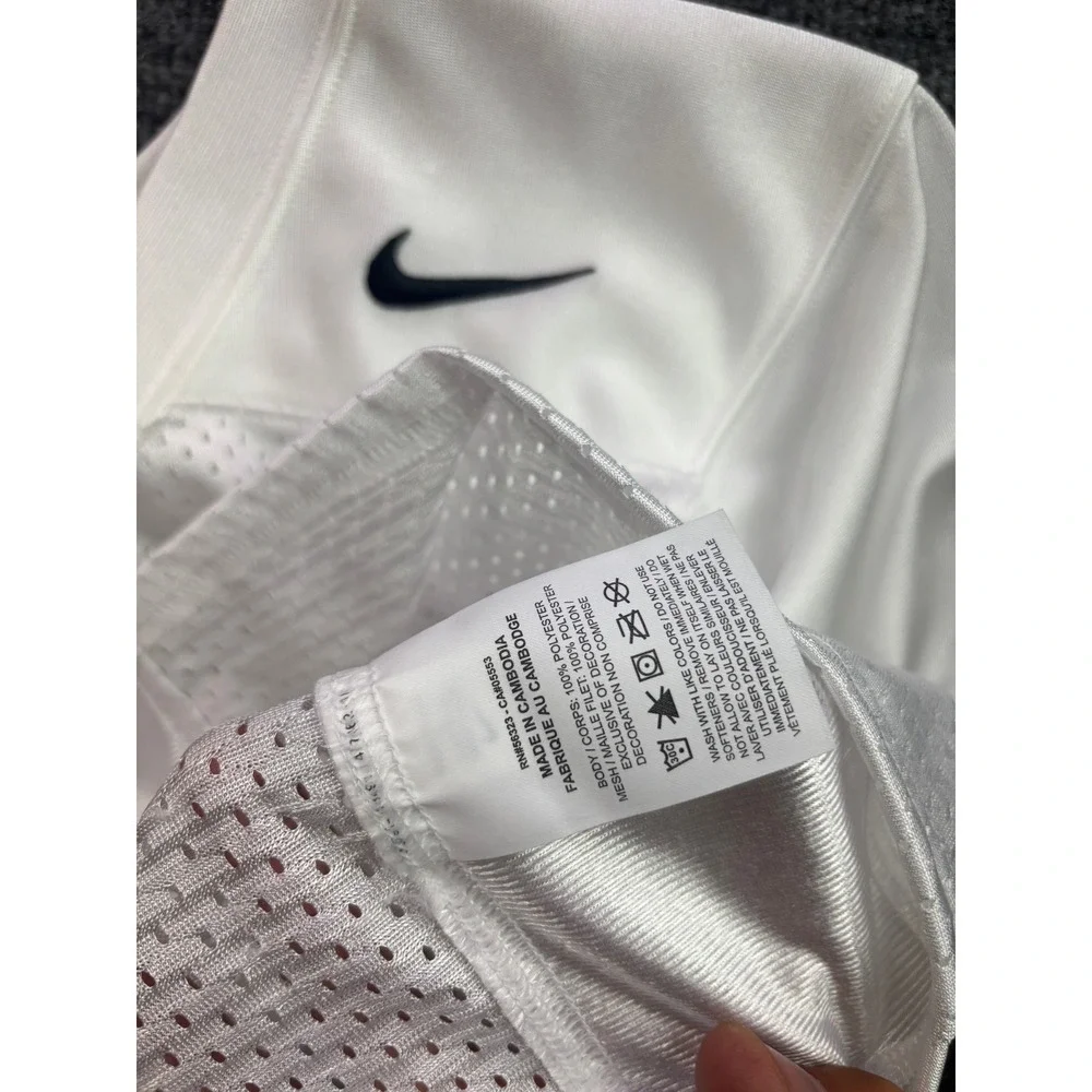 Nike Football Practice Jersey Women Small White Mesh Dri-FIT Athletic Top